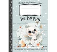 Be Happy Parrot - Primary Composition Notebook for Kids | Handwriting Practice Paper with Dashed Midline | 0.75 in Line Spacing | 160 Pages | 8.5 x 11 ... - Perfect for Kindergarten and First Grade