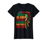Be Humble Be Kind Beast Leo Roaring Birthday Lion Hombres Niño Camiseta gráfica económica, Mujer, Negro, L