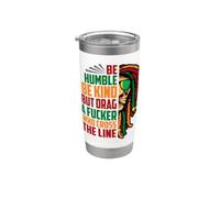 Be Humble Be Kind Beast Leo Roaring Birthday Lion Hombres Niño Vaso térmico de acero inoxidable de doble pared