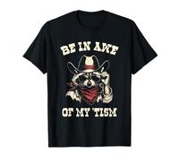 Be In Awe Of My Tism Funny Autistic Raccoon Autism Retro Camiseta