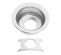 Be In Your Mind 1 deflector para conector jack de guitarra con 1 placa estilo copa de cuña para guitarras estilo Telecaster de 27 x 11 mm, color plateado