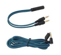 Be In Your Mind 1 Juego de 2 Cables Trenzados de Audio de Repuesto de 2 M con Adaptador en Y Compatible con SteelSeries Arctis 3 5 7 Pro Y Prime Auriculares para Juegos