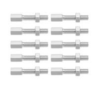 Be In Your Mind 10 Piezas Tornillos de Ajuste del Cable del Acelerador M6x37,5 Mm Cable de transmisión de Motocicleta Cable de Freno Tornillo de Acero A3 con Tuercas Compatible con Hercules Kreider