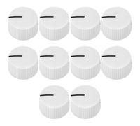 Be In Your Mind 10 pomos de control de equipo de 6,4 mm, agujero redondo para amplificador de potencia, color blanco