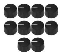 Be In Your Mind 10 pomos de control de equipo de 6,4 mm, agujero redondo para amplificador de potencia, color negro