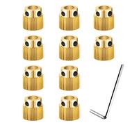 Be In Your Mind 10 x 40 dientes extrusora rueda de engranaje compatible con CR-10 CR-10S S4 S5 Ender 3 Pro MK7/8 impresora 3D con llave