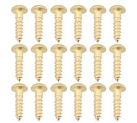 Be In Your Mind 100pcs Tornillos para Madera M3x12mm Tornillos Ranurados de Latón Tornillos de Cabeza Redonda Tornillos de Cabeza Plana Sólida para Manualidades de Bricolaje Muebles de Madera