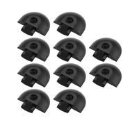 Be In Your Mind 10x Tapa de Inserción de Riel de Amarre Semicircular Tapa de Inserción de Extremo Tapa de Extremo de Plástico Accesorios para Conexión de Riel de Línea Aérea Negro