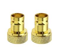 Be In Your Mind 2 adaptadores coaxiales BNC Hembra a SMA Macho BNC a SMA Conector coaxial convertidor de latón Chapado en Oro para Cable coaxial, cámaras de vigilancia, Radio WiFi