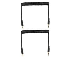 Be In Your Mind 2 cables auxiliares de audio TRS de 2,5 mm, 3 polos, cable de extensión de audio estéreo para videocámara, videocámara, auriculares remotos, 90 cm (macho a macho)