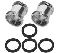 Be In Your Mind 2 Juegos de 24mm Macho A 22mm de Rosca Macho Adaptador de Grifo de Latón Longitud Extensión Grifo Aireador Conector para Cocina Baño Fregadero con Junta