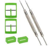 Be In Your Mind 2 Juegos Hebillas Y Kits Bucle para Correa Reloj Con Herramientas Barra Resorte Compatible Con Swatch Piezas Repuesto 16mm Ancho Interno Color Verde