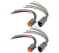 Be In Your Mind 2 pares de conectores macho hembra de 6 pines de 15 cm compatibles con Deutsch DT para coches, camiones y marinos