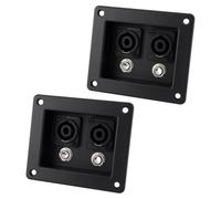 Be In Your Mind 2 pièces Caja de Conexiones de Audio para Dos Altavoces con Doble SpeakON NL4 de 99 X 84 Mm Ideal para Cajas de Escenario.