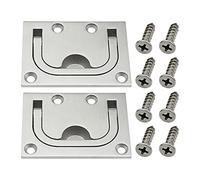 Be In Your Mind 2 Uds. Escotilla de Anillo de Barco de Acero Inoxidable 304 Manija de Elevación Empotrada con Tornillos de Fijación para Armario Casillero Yate Marino