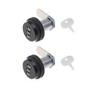 Be In Your Mind 2 Uds Negro 3 Didit Cerradura Codificada con Contraseña Combinación Sin Llave Cerradura de Leva Cerraduras de Seguridad Aleación de Zinc para Buzón Cajón Casillero