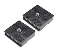 Be In Your Mind 2 unids 40mm Placas de liberación rápida PU40 cámara videocámara trípode Ballhead QR Placa Titular con Tornillo Universal de 1/4 Pulgadas