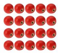 Be In Your Mind 20 pomos de bola termoestables con rosca hembra M6 M6 x 25 mm con inserto de cobre para mango de palanca de máquina y operación rojo