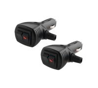 Be In Your Mind 2pcs Enchufes para Encendedor de Coche 12 V/24 V Fusible de 10 A con Indicador LED para Cargadores de Coche GPS Y Aspiradora