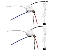 Be In Your Mind 2pcs Interruptor Ventilador Techo 3 Velocidades 4 Cables con Hilo Algodón ZE-208S E89885 Interruptor Cadena Tracción Interruptor Ventilador de 47 X 31 X 18,5 Mm