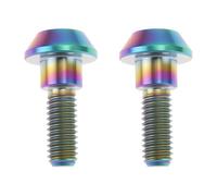 Be In Your Mind 2pcs Pernos de Asiento de Aleación de Titanio M6 X 15 Mm de Repuesto 92153-0489 Compatible con Kawasaki ZX10R 2006-2010 (Colorido)