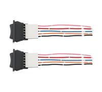 Be In Your Mind 2X Interruptor Basculante de Ventana de Coche de 5 Pines con Arnés de Cableado Interruptor de Control Maestro de Elevalunas Momentáneo