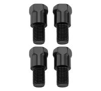 Be In Your Mind 4 adaptadores de montaje de espejo de motocicleta M10 de 32 mm derecha y izquierda de 10 mm a 10 mm, tornillo de ajuste de altura de rosca para manillar, tornillos de rosca inversa