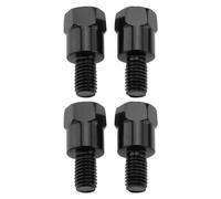 Be In Your Mind 4 adaptadores de montaje de espejo de motocicleta M8 de 32 mm derecha y izquierda de 8 mm a 8 mm, tornillo de ajuste de altura de rosca para manillar, tornillos de rosca inversa para