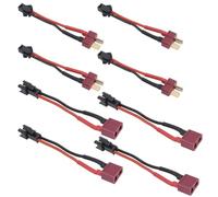 Be In Your Mind 4 Pares de Cable Adaptador de Enchufe SM-2P Macho A T Conector Macho Y Hembra Cable de 18 AWG Y 5 Cm para Batería de Ion de Litio Lipo de Coche RC Dron Y Barco