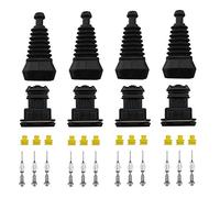 Be In Your Mind 4 x 3 vías macho inyector de combustible conector EV1 cableado impermeable conector arnés de enchufe compatible con coches universales