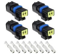 Be In Your Mind 4X Conector de Sensor de Faros Delanteros de 2 Pines Enchufe de Sensor de Temperatura Compatible con Peugeot Compatible con Citroën