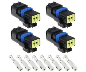 Be In Your Mind 4X Conector de Sensor de Faros Delanteros de 2 Pines Enchufe de Sensor de Temperatura Compatible con Peugeot Compatible con Citroën