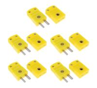 Be In Your Mind 5 Pares de Conectores de Cable de Termopar Macho-Hembra Tipo K para Medir La Temperatura del Aire Y El Gas