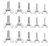 Be In Your Mind 50 Uds Tornillos de Ala de Mariposa M3 M4 M5 M6 M8 Juego de Pernos de Ala de Acero Inoxidable Tornillos de Mariposa de Metal Pernos para Equipos Electrónicos