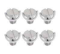 Be In Your Mind 6 Tornillos de Fijación para Cámara de 3/8 Pulgadas Anillo en D Rosca Macho Tornillo de Montaje para Placa de Liberación Rápida Trípode de Cámara 19,4 X 16,2 Mm Color Plateado