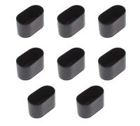 Be In Your Mind 8 puntas ovaladas para patas de silla, de goma flexible, antiarañazos para muebles, 40 x 20 mm (negro)