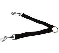 Be In Your Mind Acoplador de correa de doble plomo para perro, 2 perros en 1 correa de nailon, color negro, 23 cm de longitud cada correa