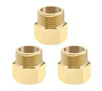Be In Your Mind Acoplamiento de arandela a presión de 3 uds. Rosca BSP de 1/2 pulgadas a adaptador M22 conector de acabado conector de latón macizo accesorios de herramientas de jardín dorado