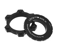 Be In Your Mind Adaptador de bloqueo central de bicicleta para bicicleta a 6 pernos de disco con anillo de bloqueo compatible con ejes de buje de 9/12/15 mm, aleación de aluminio, color negro