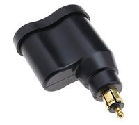 Be In Your Mind Adaptador USB para coche encendedor de cigarrillos compatible con Hella DIN Plug Motocicleta Cargador Dual USB 12-24V 3.3A Adaptador de corriente para teléfonos inteligentes tabletas