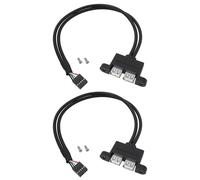 Be In Your Mind Cable Adicional de 2 Puertos USB 2.0 de 9 Pines A Dos Puertos (0,3 M) Compatible con La Placa Base ASRock DeskMini.