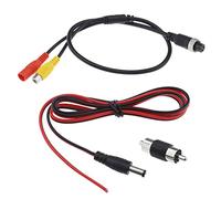 Be In Your Mind Cable de 4 pines hembra a RCA hembra con adaptador RCA macho a macho y cable de alimentación de 5,5 x 2,1 mm para señales de audio y video de cámara de vigilancia CCTV