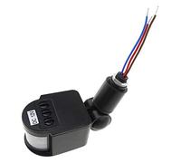 Be In Your Mind DC 12V Sensor de movimiento infrarrojo automático PIR Interruptor inteligente Negro 180 grados Infrarrojo Ray cuerpo humano Inductor para luz LED