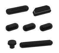 Be In Your Mind Juego de 7 Tapones Antipolvo Compatible con MacBook Pro de 14 Pulgadas Y 16 Pulgadas Puerto para Ordenador Portátil Protección de Silicona Tapones Antipolvo Tapas Color Negro