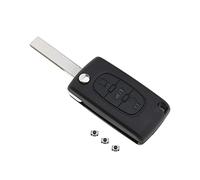 Be In Your Mind Kit de reparación de carcasa para llave remota plegable de 3 botones HU83 en blanco CE0523, soporte de batería, interruptores táctiles compatibles con Scudo Berlingo Dispatch