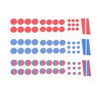 Be In Your Mind Paquete de 3 adhesivos redondos para grifo, diámetro de 1 cm/8 mm/3 mm, triangular, 5 x 32 mm, adecuado para grifos, hogar, baño, cocina, hotel, etiqueta autoadhesiva de agua, HP746W