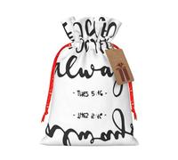 Be Joyful - Bolsa de regalo de cáñamo para caligrafía, bolsas de Navidad, bolsa de regalo para fiestas de Navidad