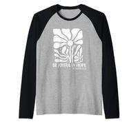 Be Joyful In Hope Boho Floral Flowers Verso de la Biblia Cristiano Camiseta Manga Raglan