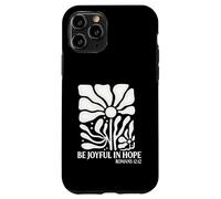 Be Joyful In Hope Boho Floral Flowers Verso de la Biblia Cristiano Carcasa para iPhone 11 Pro