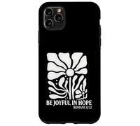 Be Joyful In Hope Boho Floral Flowers Verso de la Biblia Cristiano Carcasa para iPhone 11 Pro Max